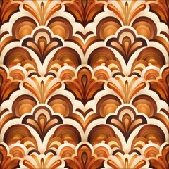 Vintage S Pattern in Brown and White