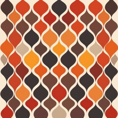 Abstract Geometric Pattern in Warm Colors