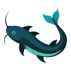 catfish on white background