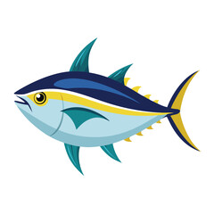 tuna fish on white background