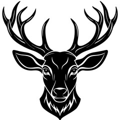 Fototapeta premium deer head vector,deer, animal, vector, reindeer, mammal, cartoon, illustration