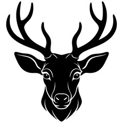 Naklejka premium deer head vector,deer, illustration, ,animal, vector, reindeer