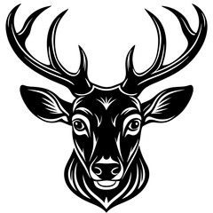 deer head vector,deer, animal, vector, reindeer, mammal, cartoon, illustration