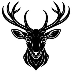 deer head vector,deer, animal, vector, reindeer, mammal, cartoon, illustration