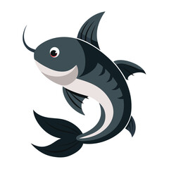 catfish on white background