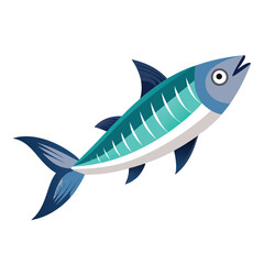 herring fish on white background