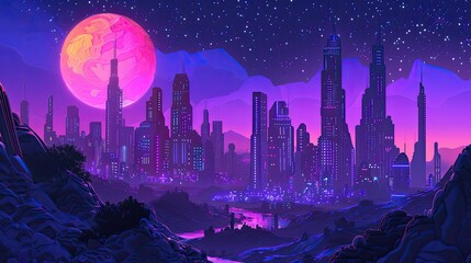 Future technology line background and light effect