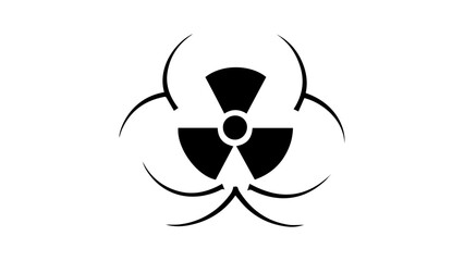simple radioactive sign in vector