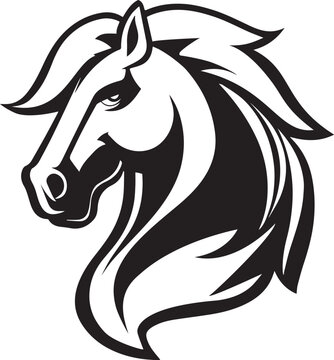 recommend clip art: Horse head icon animal sign. Black flat vector silhouette horse logo.