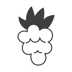 Raspberry Doodle Line Icon. Hand drawn Raw Berry Symbol. Fresh food and juice ingredient vector illustration.