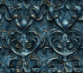 Ornate Medieval Heraldic Emblem with Expressive Brushstrokes and Baroque Grandeur