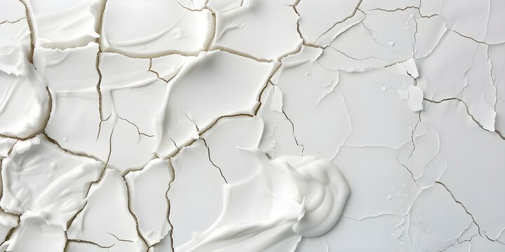 Treating Dry Skin Close-up of Cracked Skin with White Cream. Concept Moisturizing Cream, Dry Skin Treatment, Close-Up Photography, Skincare, Cracked Skin