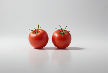 Tomato, minimalist shot, food photography, clean simple background, advertising shot, volumetric light, white background