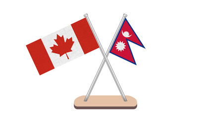 Nepal Canada Flag
