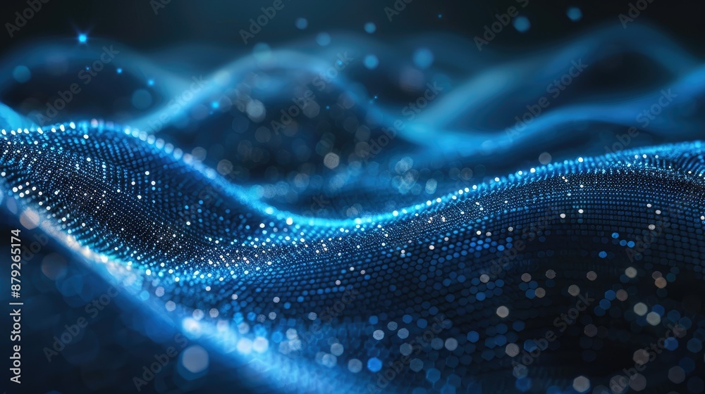 Aufkleber Abstract particle motion in a high-tech environment