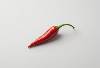Chili pepper, minimalist shot, food photography, clean simple background, advertising shot, volumetric light, white background