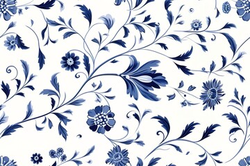 Vector floral watercolor texture pattern with blue flowers.Watercolor floral pattern.Blue flowers pattern.Seamless pattern can be used for wallpaper,pattern fills,web page background,surface textures
