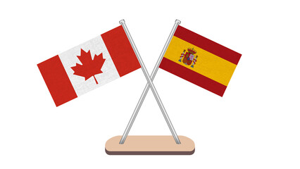 Spain Canada Flag