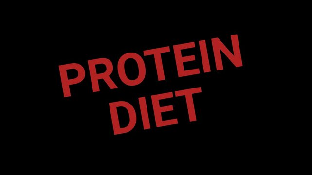 Protein diet Stamp Effect text Animation