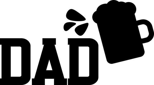 Dad Beer Glass - Fatherhood Graphic 