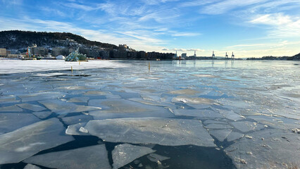 Frozen Lake in Northern Norway