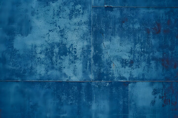 Fototapeta premium Modern bright with blue distress concrete texture of architecture building structure for background with vintage tone.