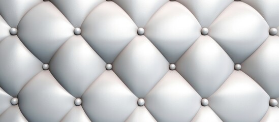 White Leather Upholstery with Diamond Pattern
