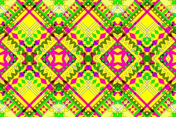 Ethnic seamless patterns with simple shapes. Tribal and ethnic fabrics. African, American, Mexican, Indian styles. Simple geometric pattern elements are best used in web design, textile printing.