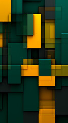 Digital yellow and green abstract tech poster mobile phone background