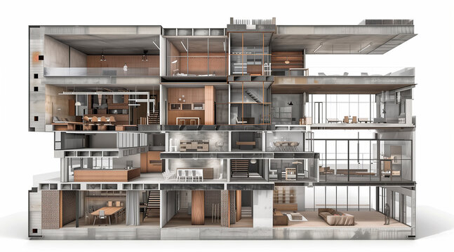 the section of a building