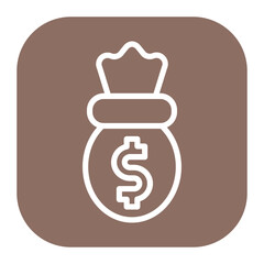 Money Bag icon vector image. Can be used for Loan.