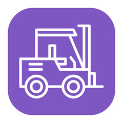 Forklift icon vector image. Can be used for Manufacturing and Distribution.