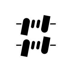 barbed wire glyph icon