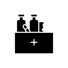 Obraz premium medication glyph icon