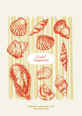 Vector posters with inspirational quotes, in the style of a hand-drawn sketch. For home decoration, social media, printing and web design