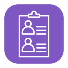 Shortlist icon vector image. Can be used for Hiring Process.
