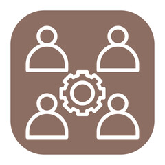 Team Building icon vector image. Can be used for Hiring Process.