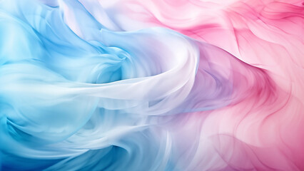Obraz premium Pink and blue Smoke design. Blue and pink color waves with abstract design. Dynamic Blue and Pink Wave Abstract Patterns. Fluid Blue and pink Design. Pastel paint stains. Beautiful colorful background