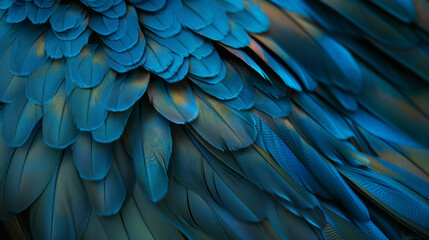 Fototapeta premium beautiful yellow blue bird feathers