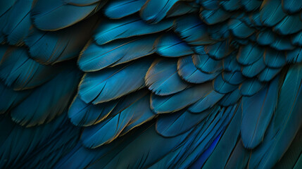 beautiful yellow blue  bird feathers