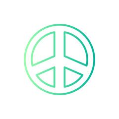 peace gradient icon