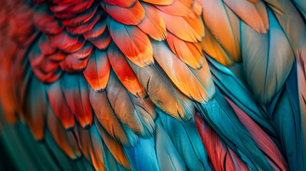 Obraz premium beautiful colorful bird feathers