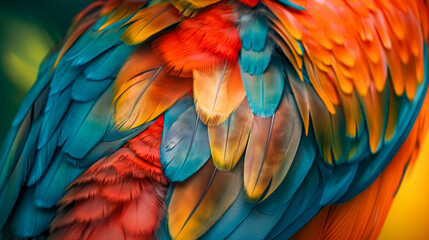 beautiful colorful bird feathers