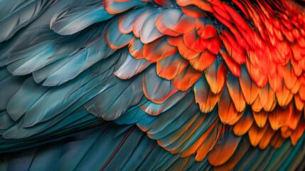 Obraz premium beautiful colorful bird feathers