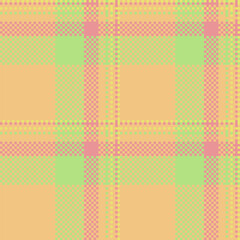 Calm textile pattern check, silk vector tartan seamless. Model texture fabric plaid background in amber and green colors.