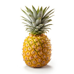Fototapeta premium ripe pineapple isolated on white background