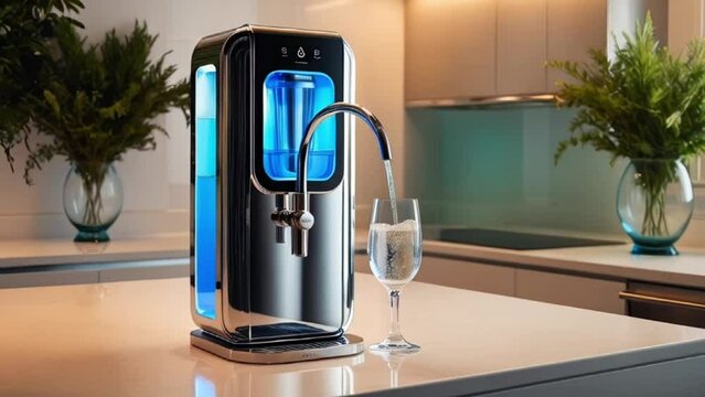 a smart water purifier with advanced filtration technology and a user-friendly interface. 