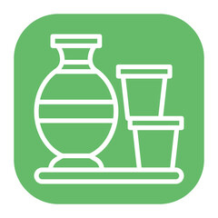 Ceramic icon vector image. Can be used for Raw Metrial.