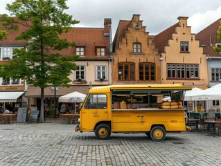 Obraz premium A Sunny Day in the Marketplace