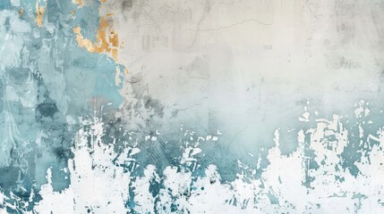 Fototapeta premium Abstract grunge background with white color splashes and copy space for text